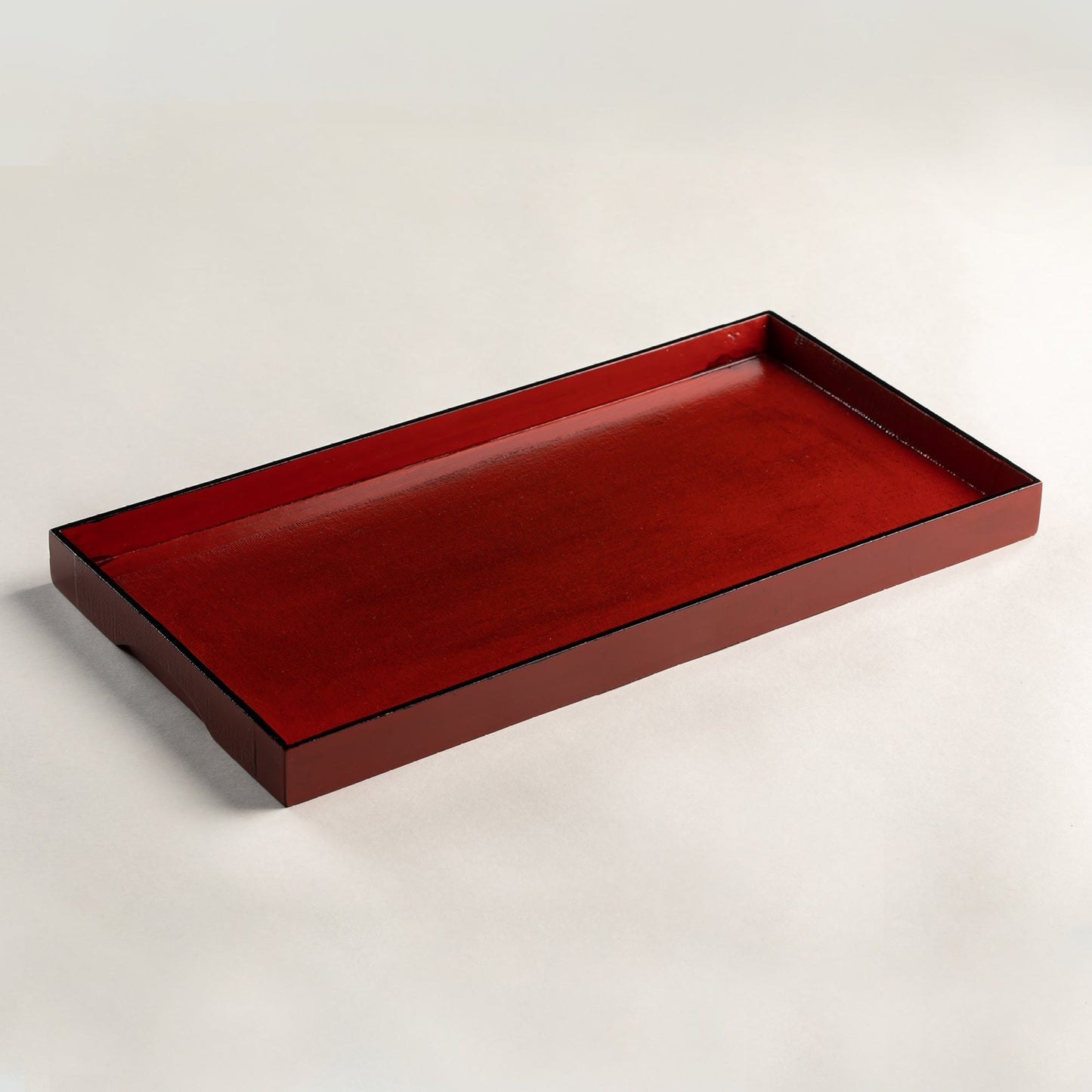 Wooden cloth covered rectangular tray