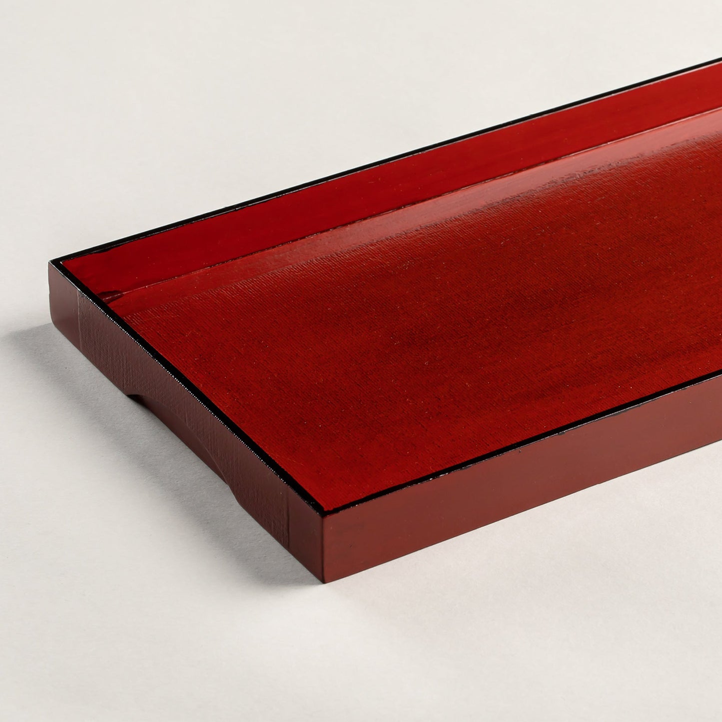 Wooden cloth covered rectangular tray