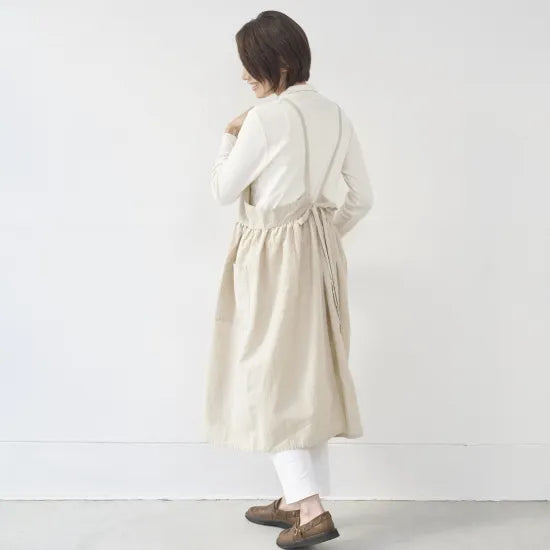 ワンピース エプロン onepiece apron　コットン リネン