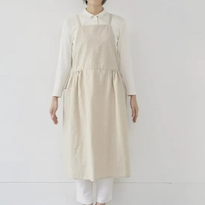 ワンピース エプロン onepiece apron　コットン リネン