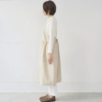 ワンピース エプロン onepiece apron　コットン リネン