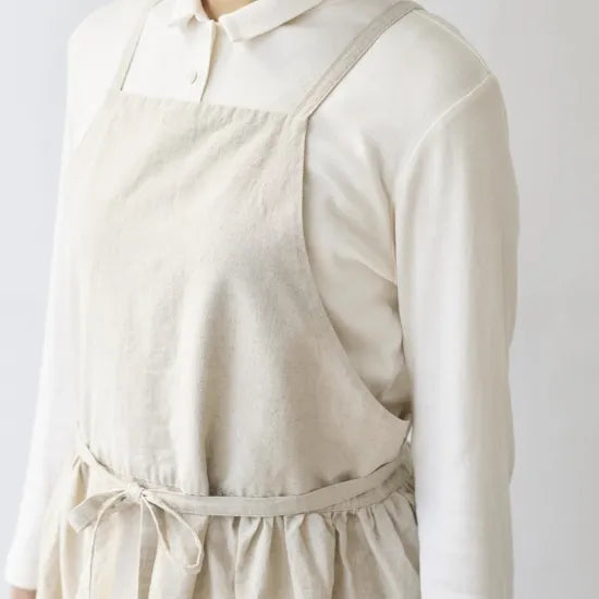 ワンピース エプロン onepiece apron　コットン リネン