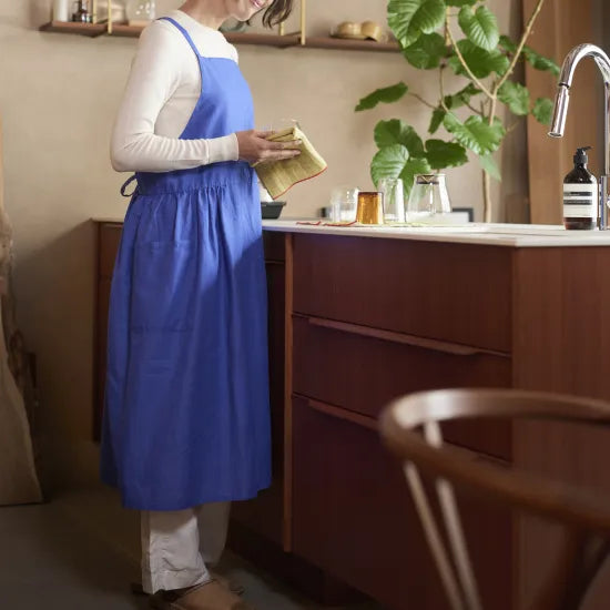 ワンピース エプロン onepiece apron　コットン リネン
