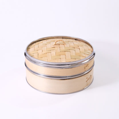 Cedar Chinese Steamer with Stainless Steel Reinforcement 20.5