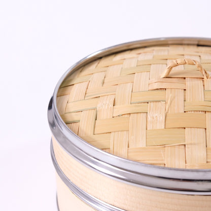 Cedar Chinese Steamer with Stainless Steel Reinforcement 20.5