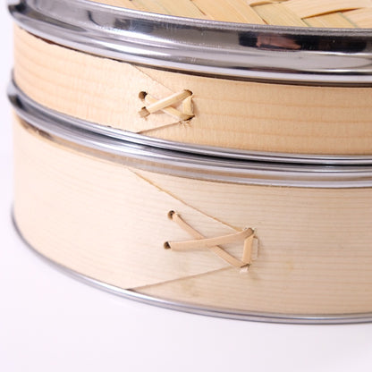 Cedar Chinese Steamer with Stainless Steel Reinforcement 20.5