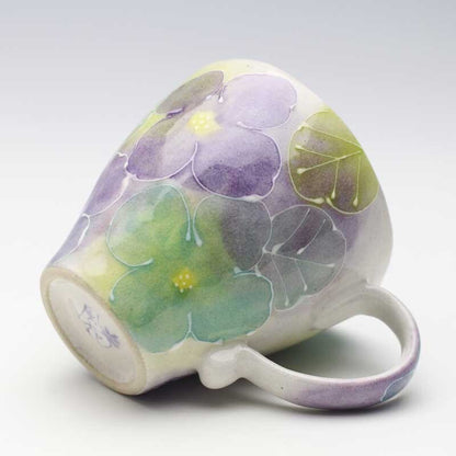 風花 一珍花紋　マグ　青