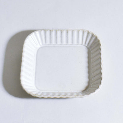 プリーツ 正角小皿