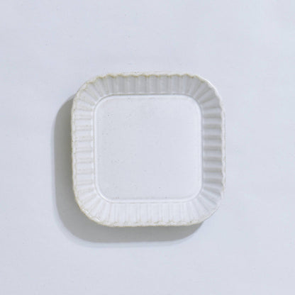 プリーツ 正角小皿
