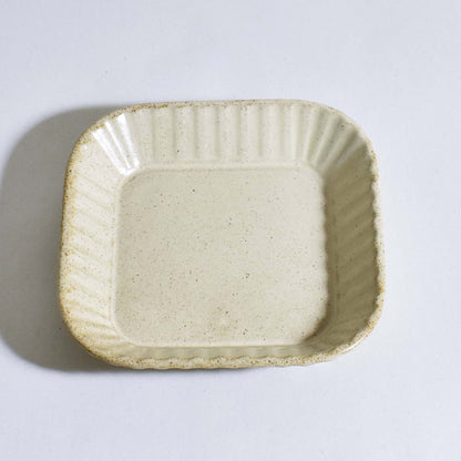 プリーツ 正角小皿
