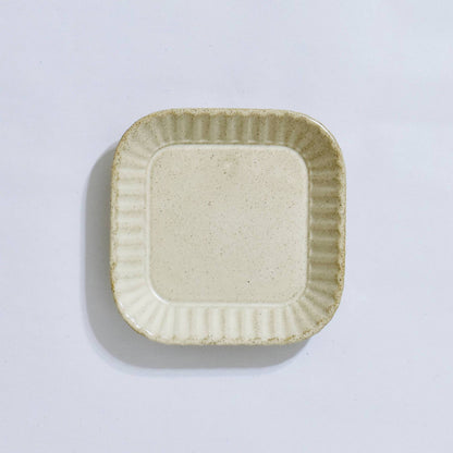 プリーツ 正角小皿