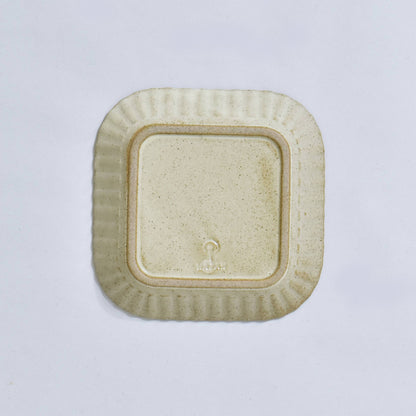 プリーツ 正角小皿
