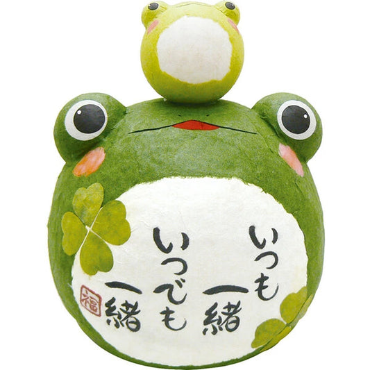 ちぎり和紙 ぽっちゃり親子カエル