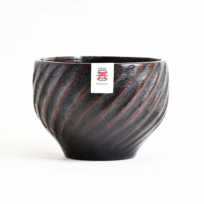 Wooden hand-carved bowl, Negoro, large