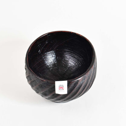 Wooden hand-carved bowl, Negoro, large