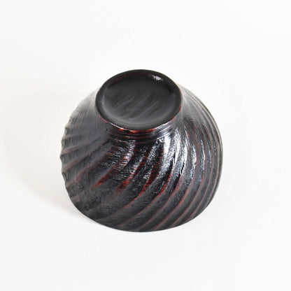 Wooden hand-carved bowl, Negoro, large