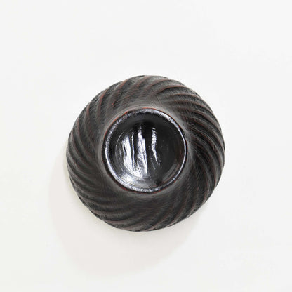Wooden hand-carved bowl, Negoro, large