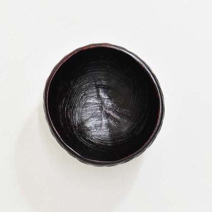 Wooden hand-carved bowl, Negoro, large