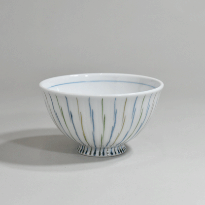 Three-color Tokusa Rabbit Lightweight Rice Bowl