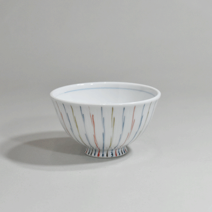 Three-color Tokusa Rabbit Lightweight Rice Bowl