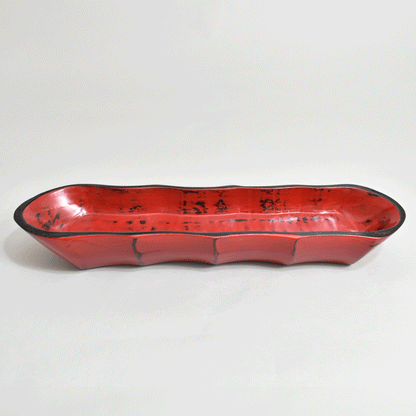 Wooden chopstick holder, large, Negoro lacquer