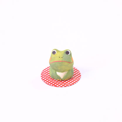 おすわりカエル 緑