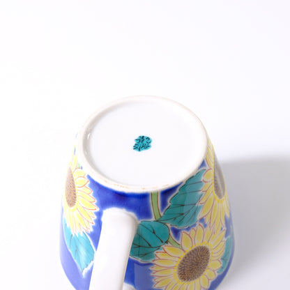 九谷焼 マグカップ 四季の花 ひまわり