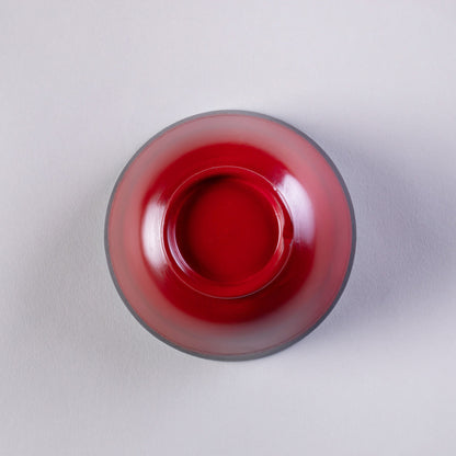 Small wooden rice bowl, Negoro lacquer