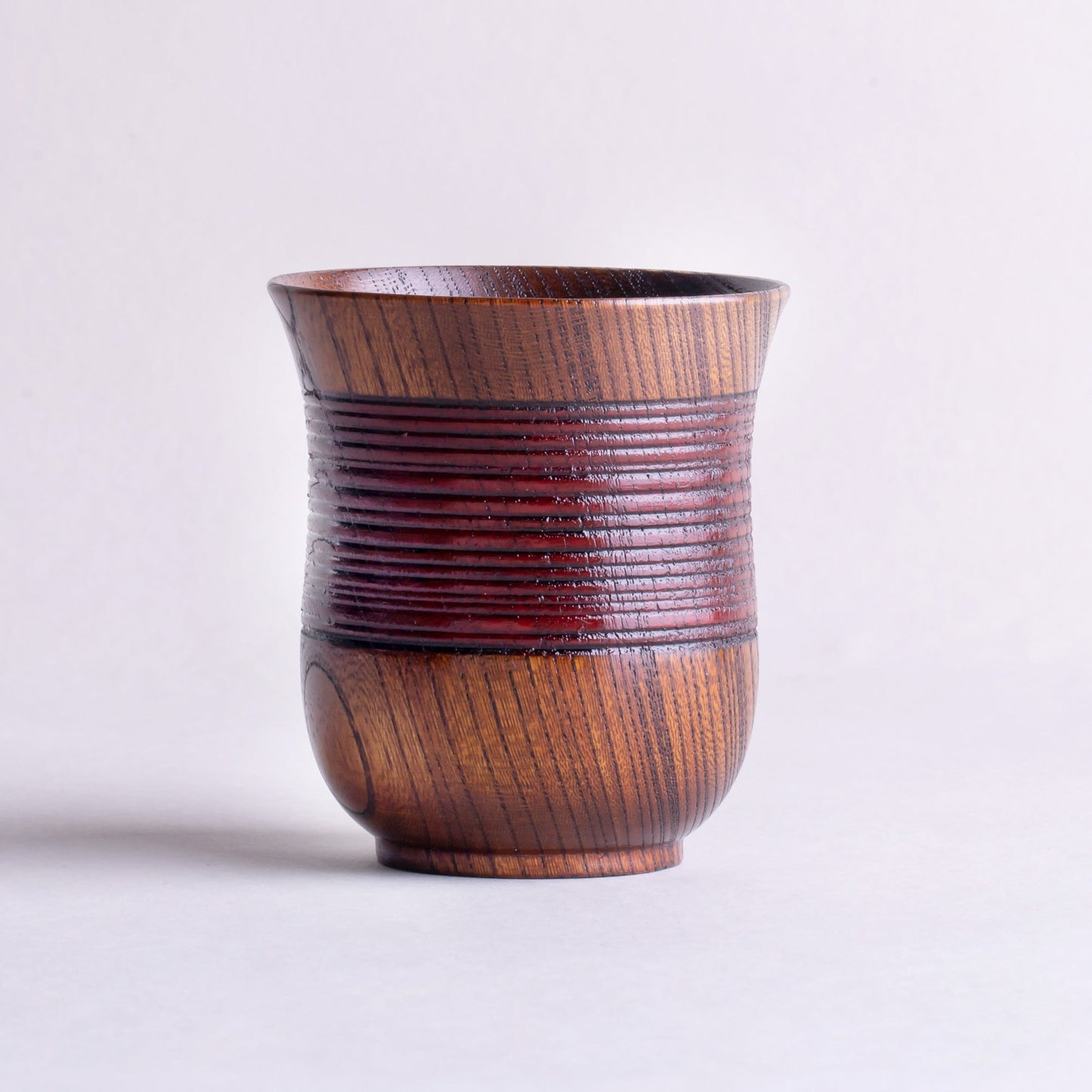 Genuine Zelkova, Uzuri-style teacup, Sensuji, medium red print