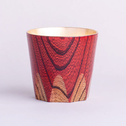 Genuine Zelkova Gold Leaf Cup Kiriko