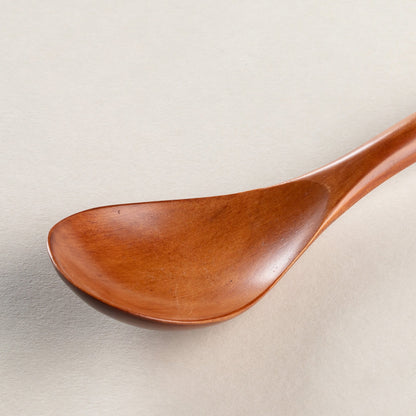 Wooden camphor wood yudo scoop with lacquer