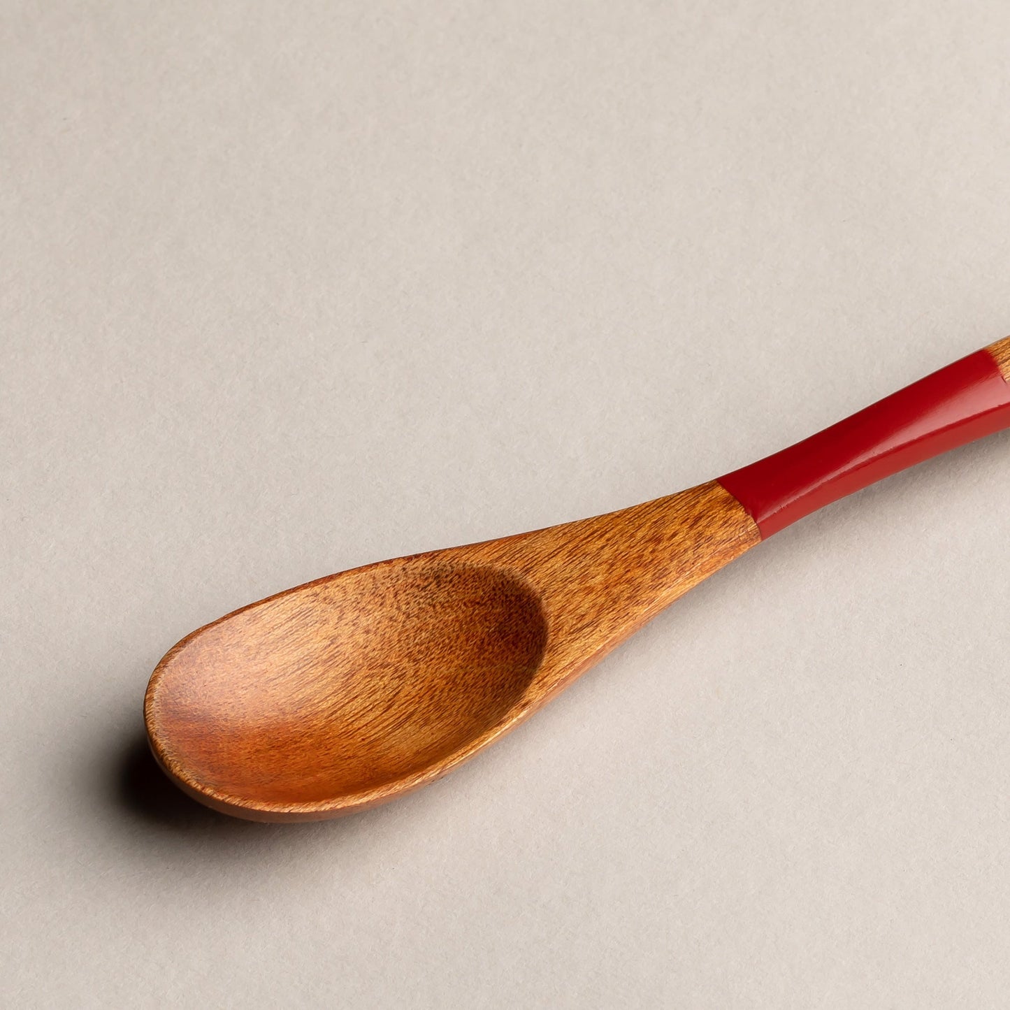 木製 塗分 スプーン 魚彫 大