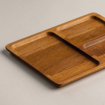 TEAKWOOD CAFE PLATE SQUARE L