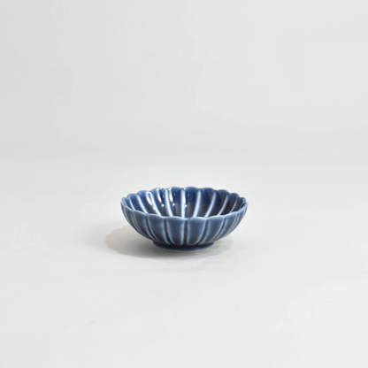 ぎやまん 3寸小皿 茄子紺