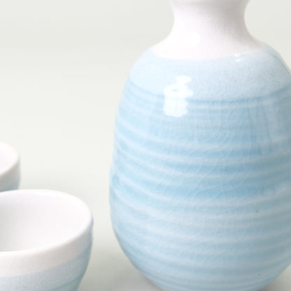 Pale Blue Sake Set