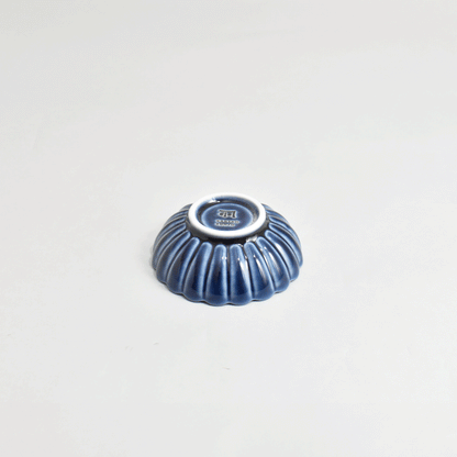 ぎやまん 3寸小皿 茄子紺