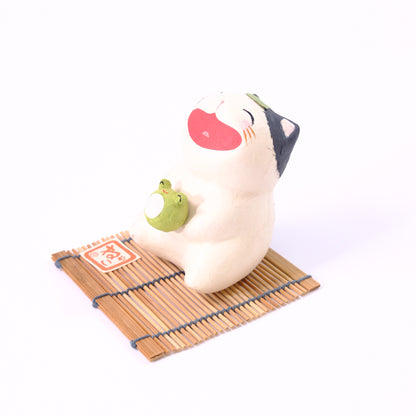 チギリ和紙 涼み笑い猫カエル
