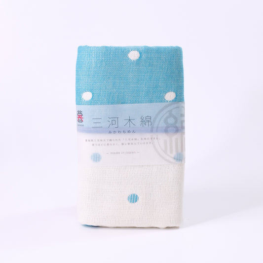 三河木綿 フェイスタオル水玉