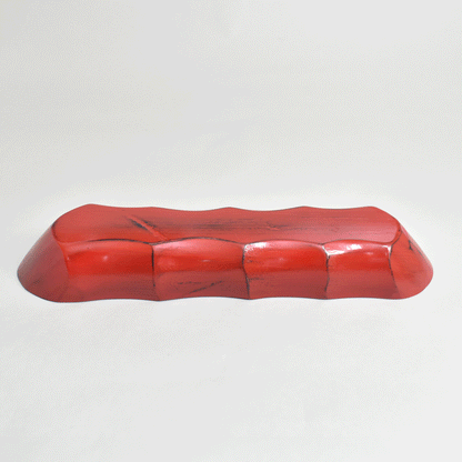 Wooden chopstick holder, large, Negoro lacquer
