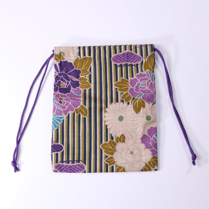 Drawstring bag retro flower