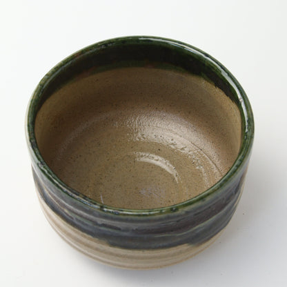 翠嶺の景 織部 抹茶碗