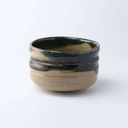 翠嶺の景 織部 抹茶碗