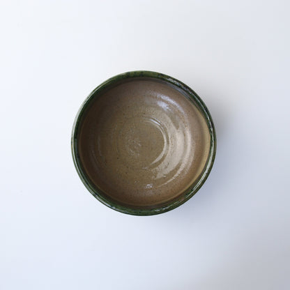翠嶺の景 織部 抹茶碗