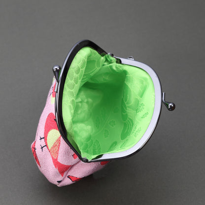 Chirimen clasp pouch