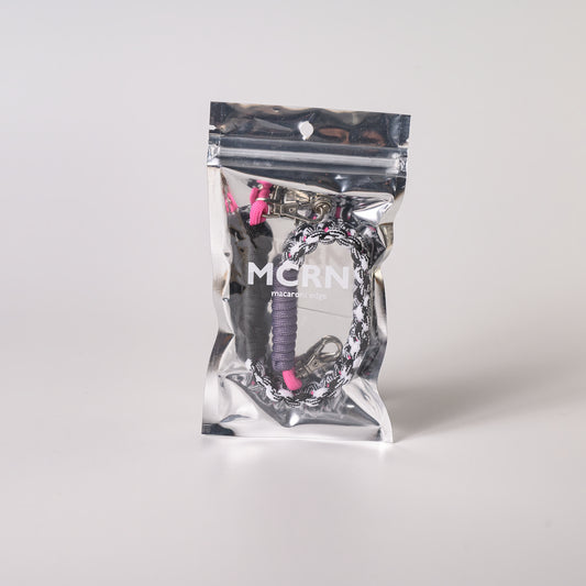 macaroni edge ソロモン編み込み マルチカラー ショートストラップ