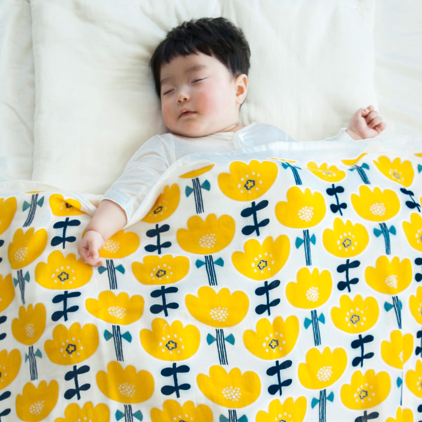 Flower gauze swaddling blanket