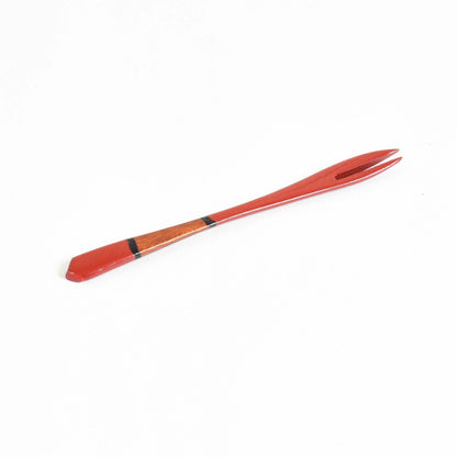 Wooden painted confectionery fork