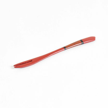 Wooden painted confectionery fork