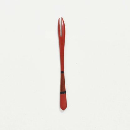 Wooden painted confectionery fork