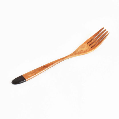 Wooden Urumi Pasta Fork, Wiped with Lacquer